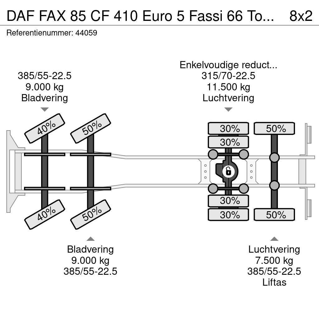 DAF FAX 85 CF 410 Euro 5 Fassi 66 Tonmeter laadkraan Univerzálne terénne žeriavy