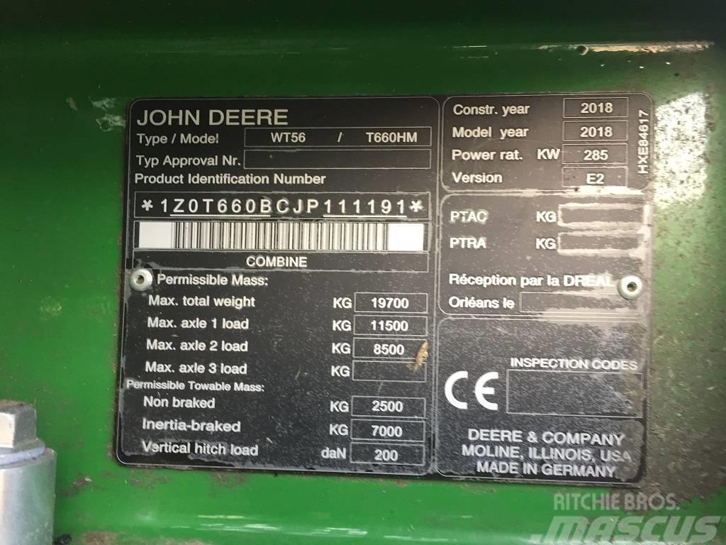 John Deere T 660 Kombinované zberacie stroje