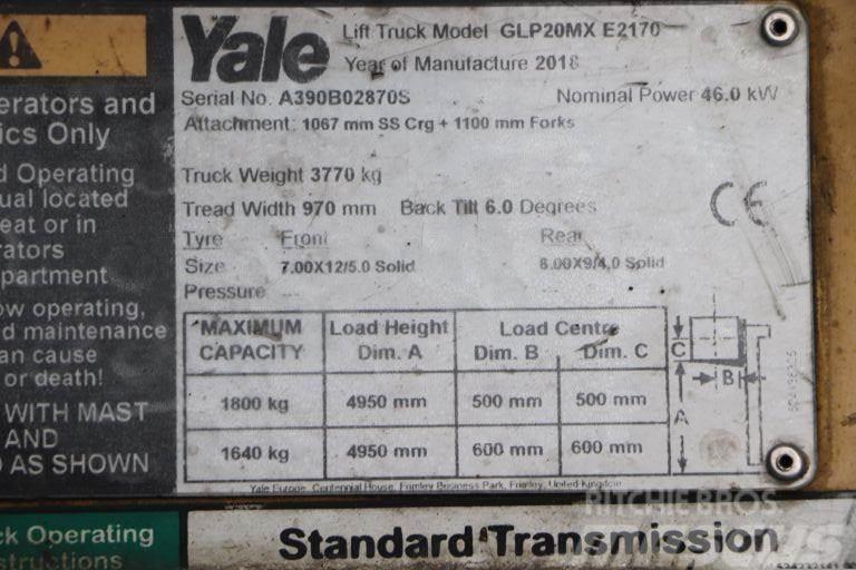 Yale GLP20MX LPG vozíky