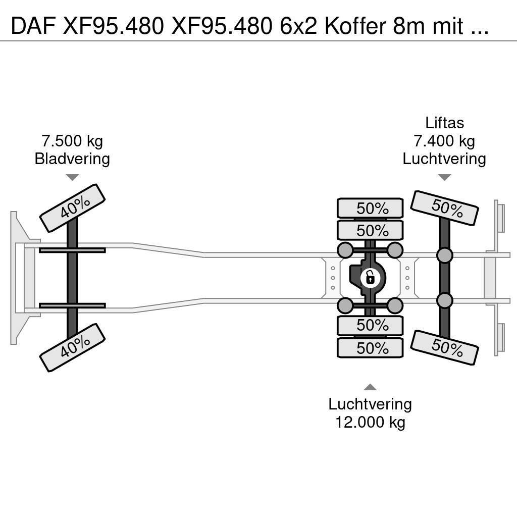 DAF XF95.480 XF95.480 6x2 Koffer 8m mit LBW Skriňová nadstavba