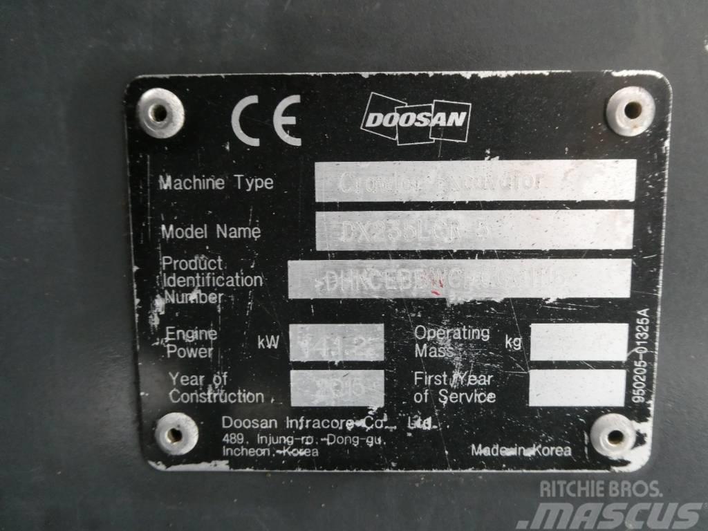Doosan DX 235 LCR-5 Pásové rýpadlá