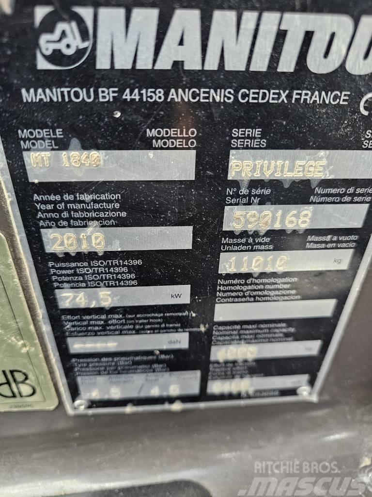 Manitou MT1840 PRIVILEGE only 3800 hours Teleskopické kolesové nakladače