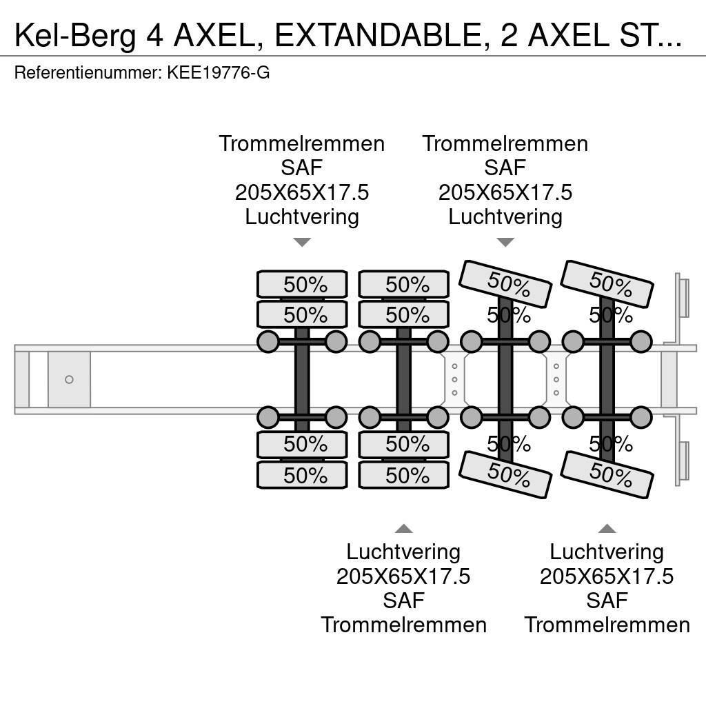 Kel-Berg 4 AXEL, EXTANDABLE, 2 AXEL STEERING Podvalníkové návesy