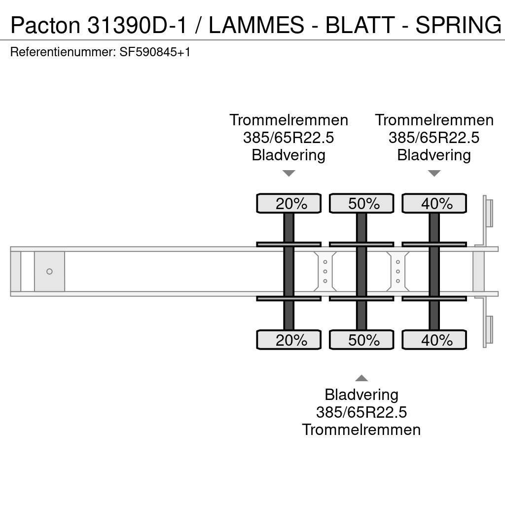 Pacton 31390D-1 / LAMMES - BLATT - SPRING Valníkové návesy/Návesy sa sklápacím bočnicami