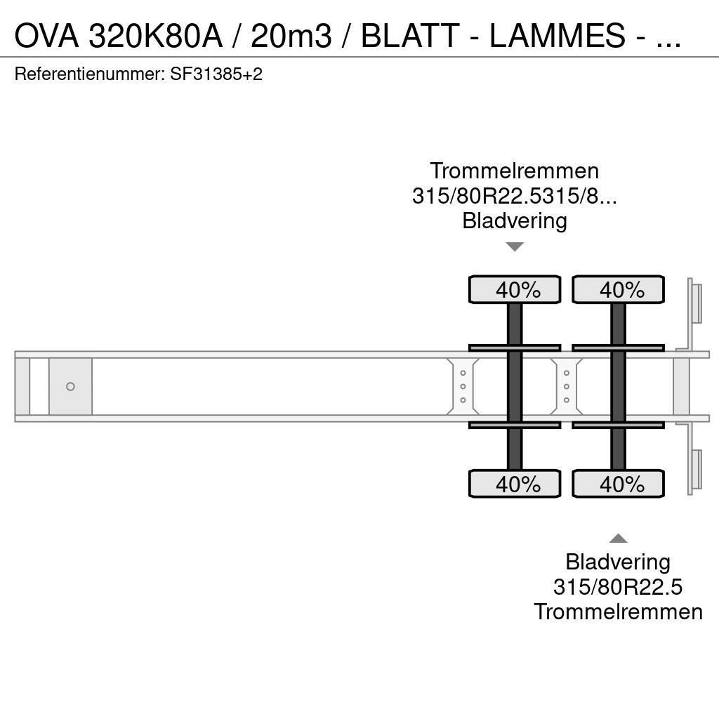 OVA 320K80A / 20m3 / BLATT - LAMMES - SPRING Sklápacie návesy