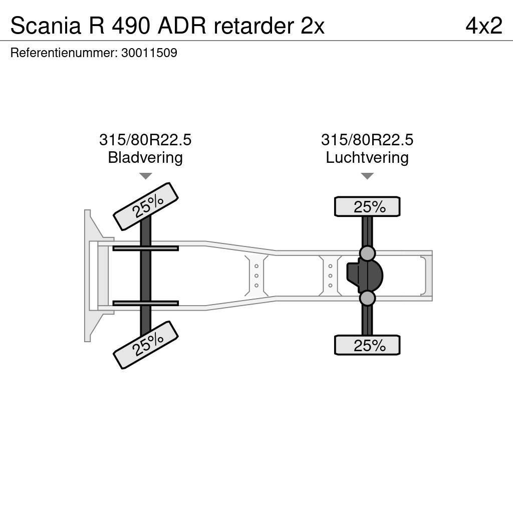 Scania R 490 ADR retarder 2x Ťahače