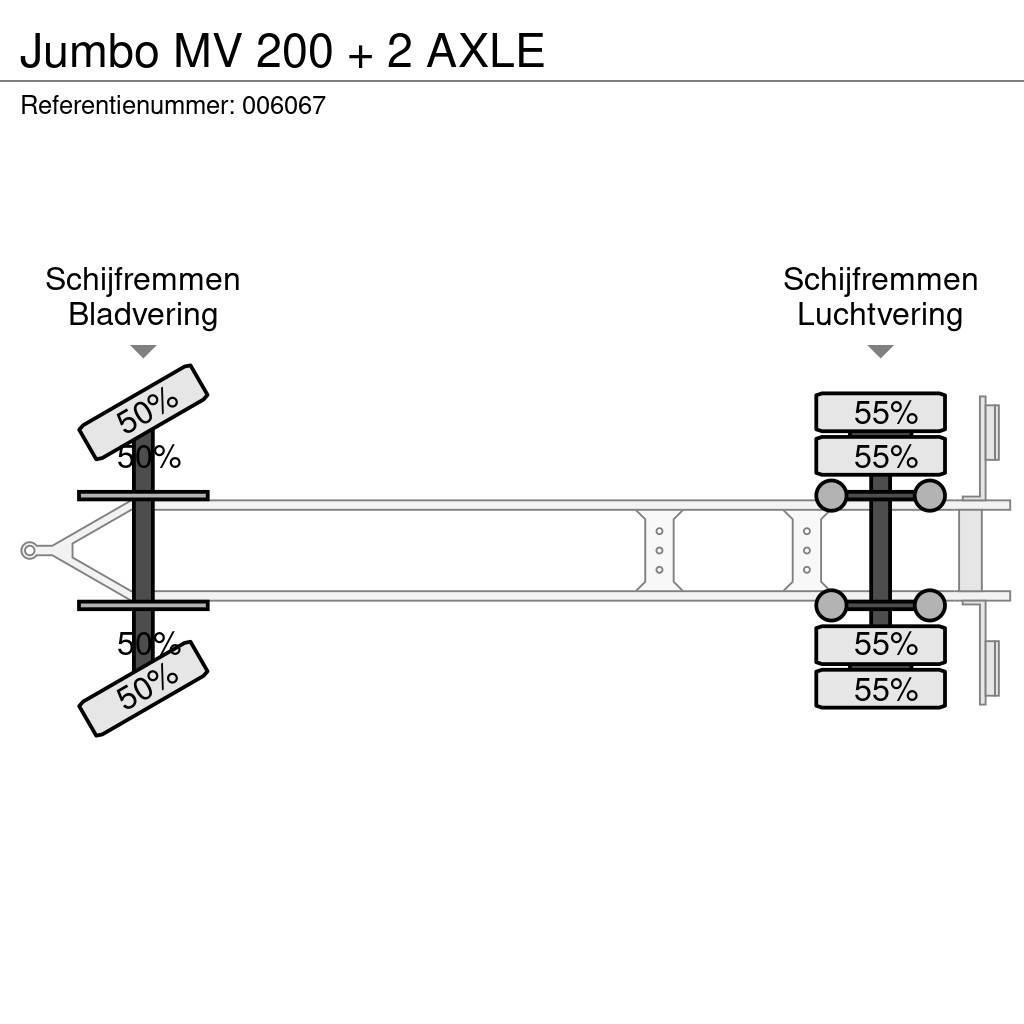 Jumbo MV 200 + 2 AXLE Prívesy s bočnou zhrnovacou plachtou