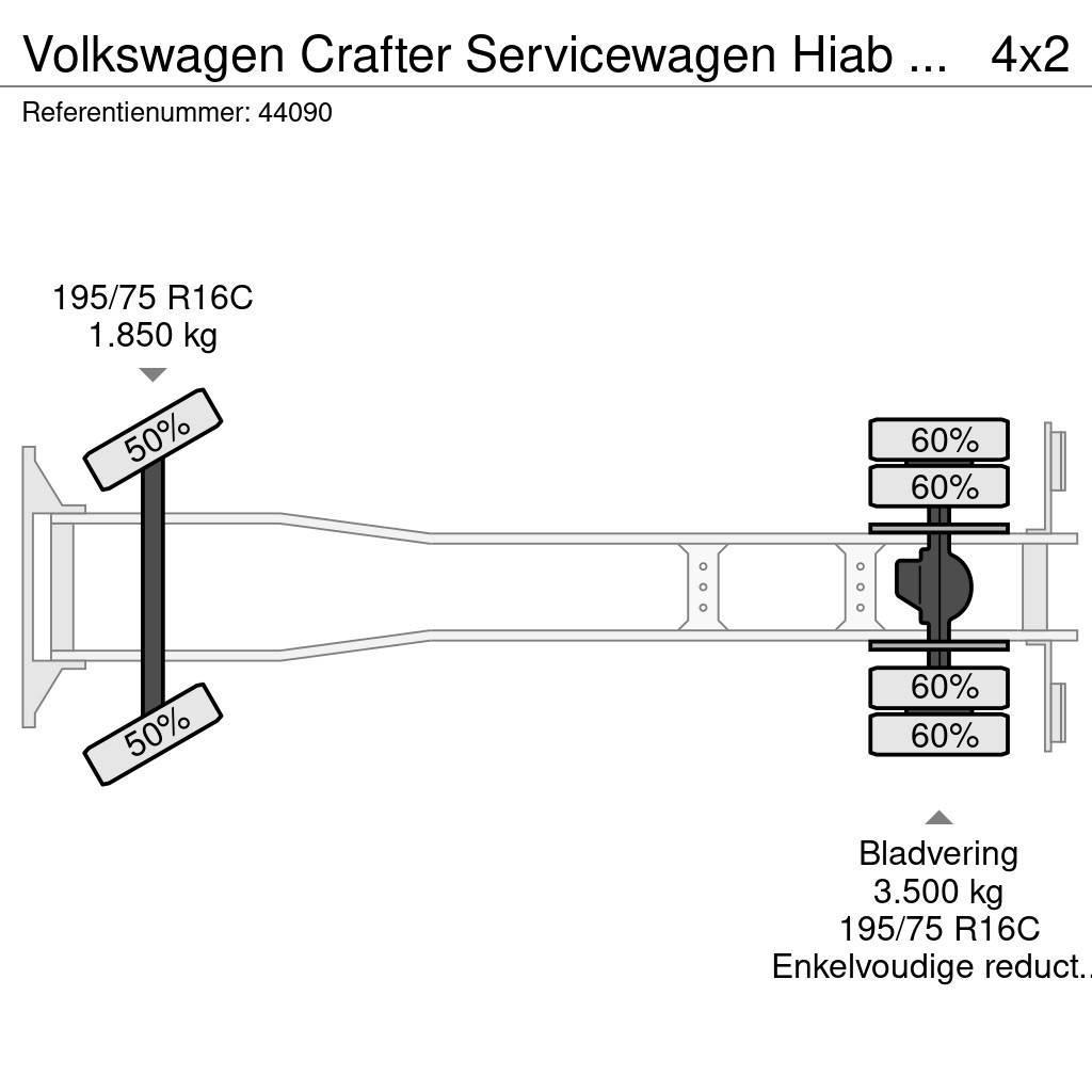 Volkswagen Crafter Servicewagen Hiab 1,3 Tonmeter laadkraan J Univerzálne terénne žeriavy
