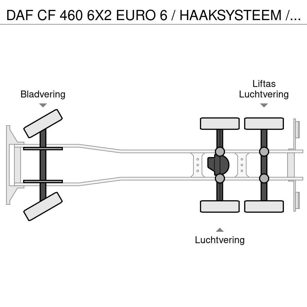 DAF CF 460 6X2 EURO 6 / HAAKSYSTEEM / LOW KM / PERFECT Hákový nosič kontajnerov