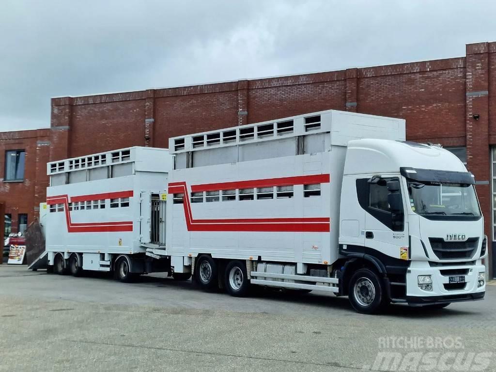 Iveco Stralis 500 6x2*4 - Livestock 2 deck - Retarder + Nákladné automobily na prepravu zvierat