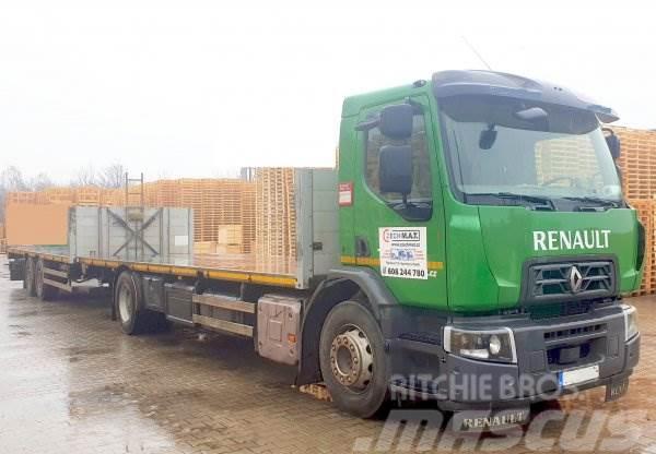 Renault D(18) WIDE +Panav TV018 H Plošinové nákladné automobily/nákladné automobily so sklápacími bočnicami