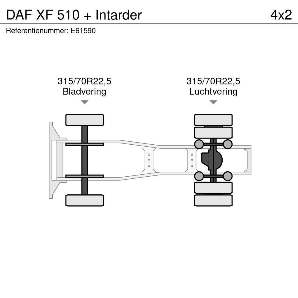 DAF XF 510 + Intarder Ťahače