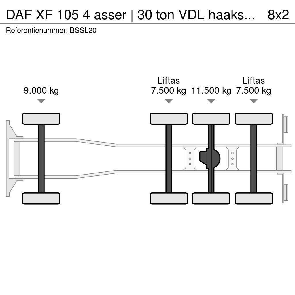DAF XF 105 4 asser | 30 ton VDL haaksysteem | manual | Hákový nosič kontajnerov