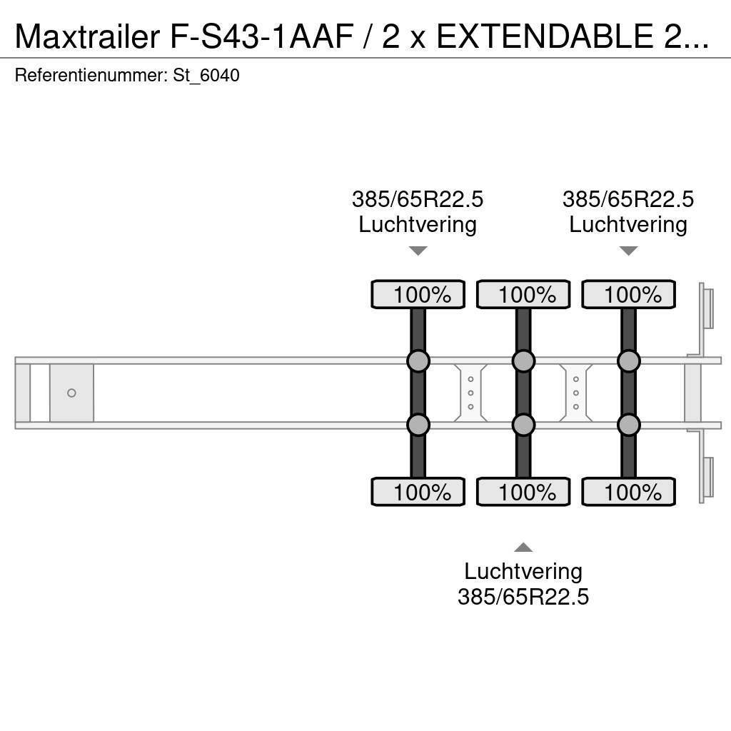 MAX Trailer F-S43-1AAF / 2 x EXTENDABLE 29.3 mtr / TE KOOP - T Ostatné návesy