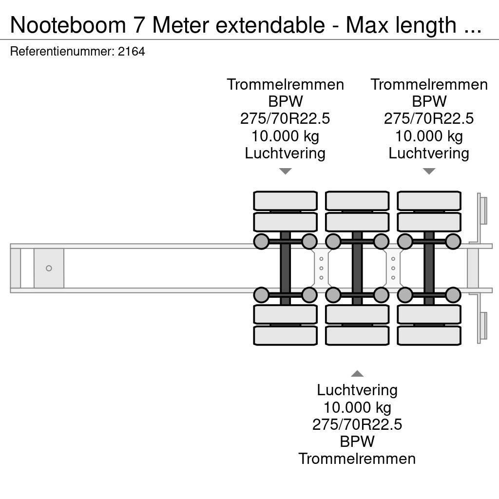 Nooteboom 7 Meter extendable - Max length 20 meter Valníkové návesy/Návesy sa sklápacím bočnicami