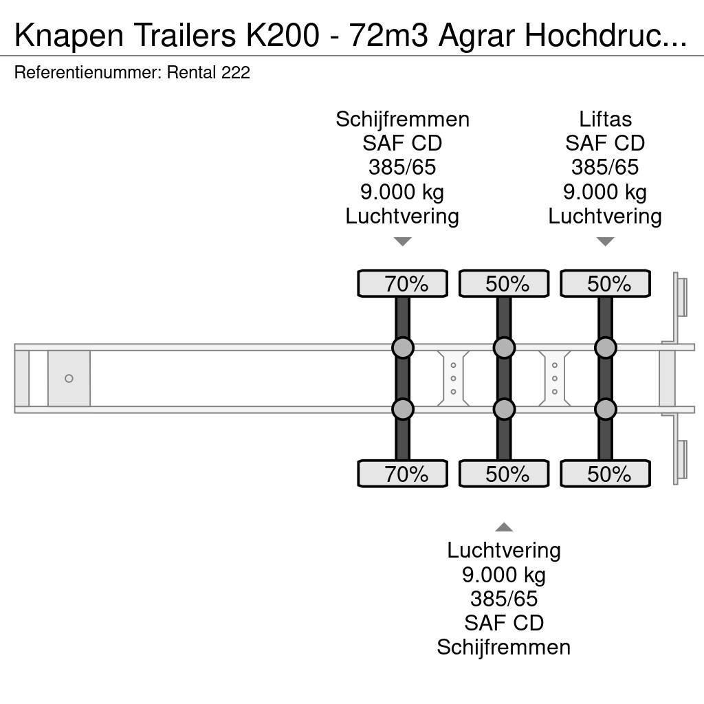 Knapen Trailers K200 - 72m3 Agrar Hochdruckreiniger Návesy s pohyblivou podlahou