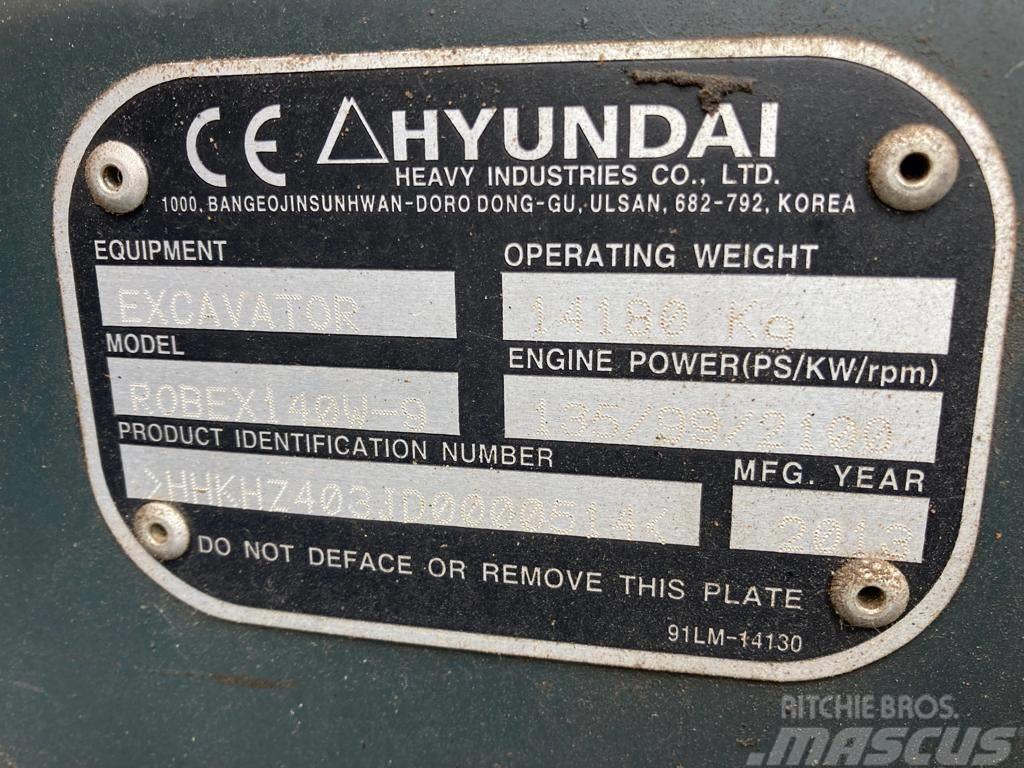 Hyundai Robex 140 W-9 Kolesové rýpadlá