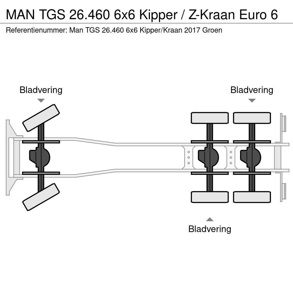 MAN TGS 26.460 6x6 Kipper / Z-Kraan Euro 6 Sklápače