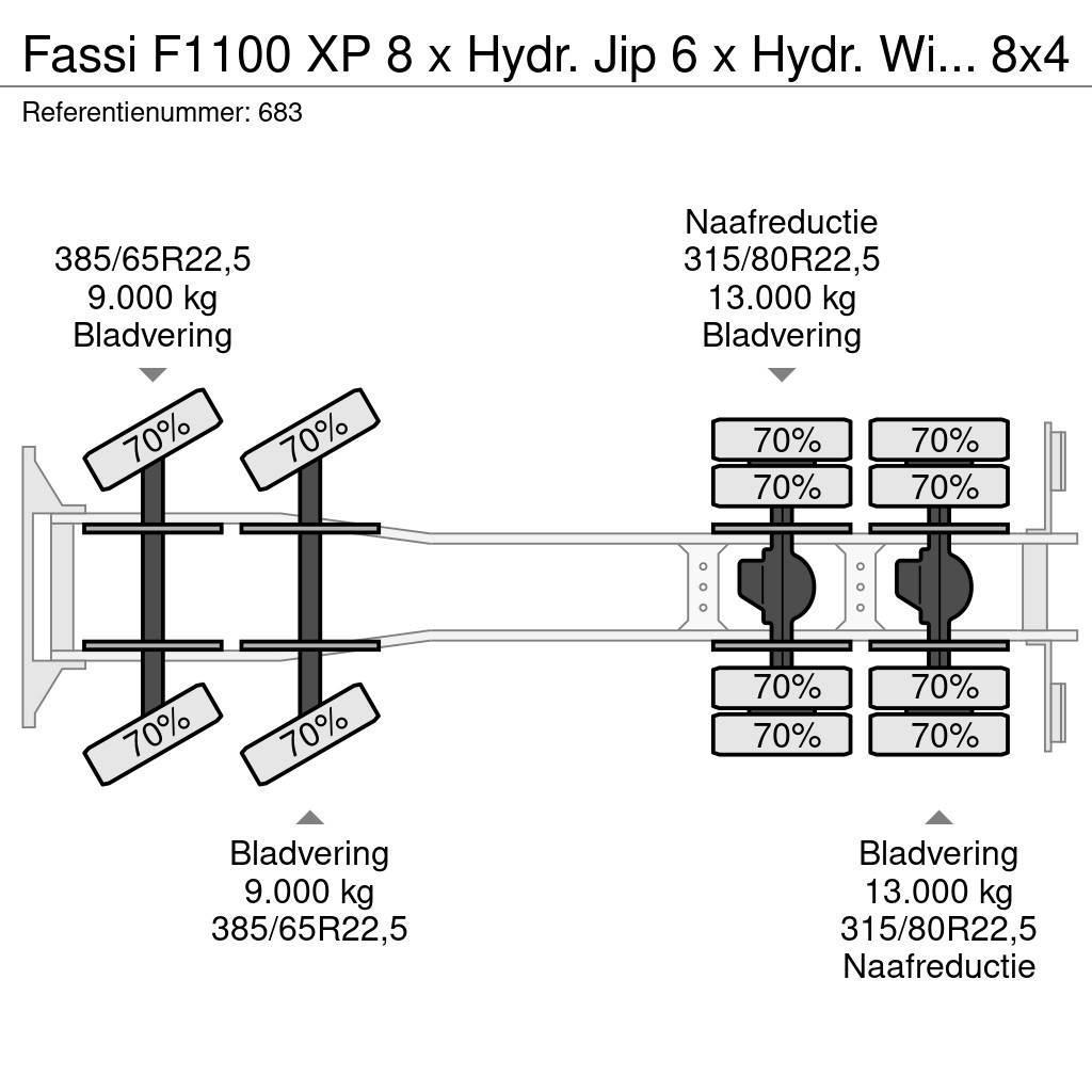 Fassi F1100 XP 8 x Hydr. Jip 6 x Hydr. Winch Frontabstut Univerzálne terénne žeriavy