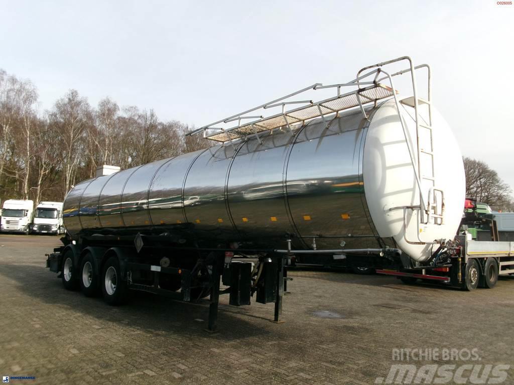 Metalovouga Bitumen / heavy oil tank inox 29 m3 / 1 comp Cisternové návesy