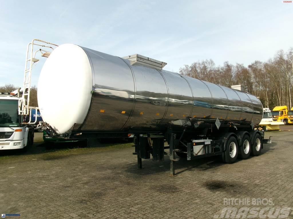 Metalovouga Bitumen / heavy oil tank inox 29 m3 / 1 comp Cisternové návesy