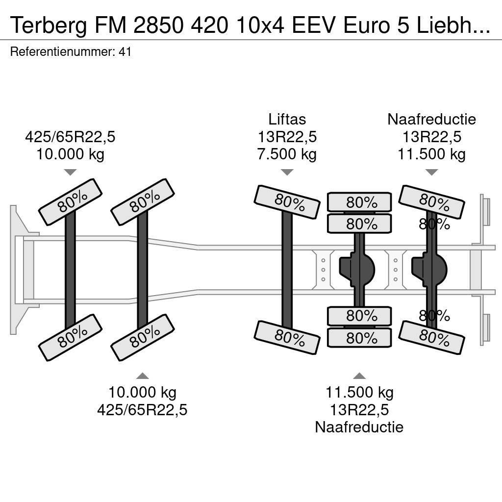 Terberg FM 2850 420 10x4 EEV Euro 5 Liebherr 15 Kub Mixer! Domiešavače betónu