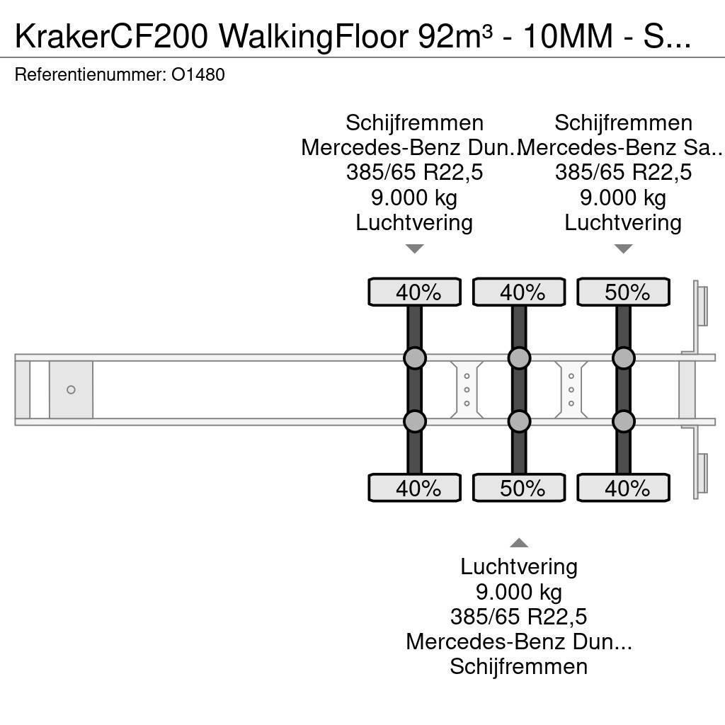 Kraker CF200 WalkingFloor 92m³ - 10MM - Schijfremmen - Ge Návesy s pohyblivou podlahou