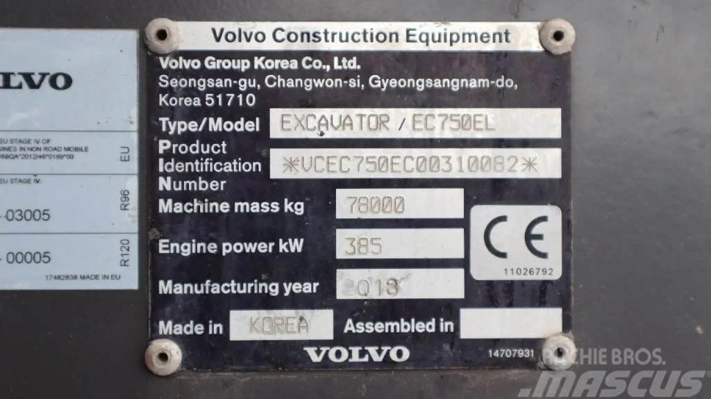 Volvo EC 750 EL | BUCKET | GOOD CONDITION Kolesové rýpadlá
