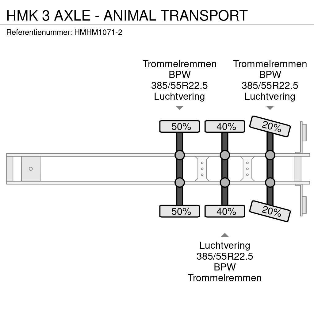  HMK 3 AXLE - ANIMAL TRANSPORT Návesy na prepravu zvierat
