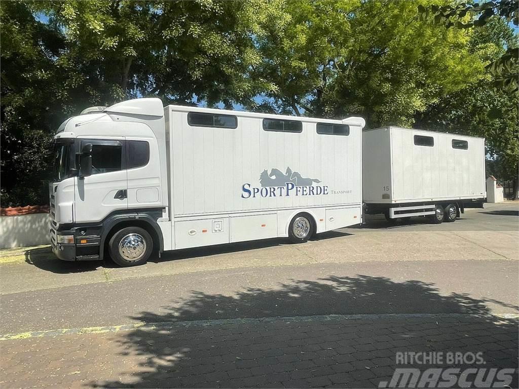 SCANIA R310 mit Spier Hänger 15 Pferde Nákladné automobily na prepravu zvierat
