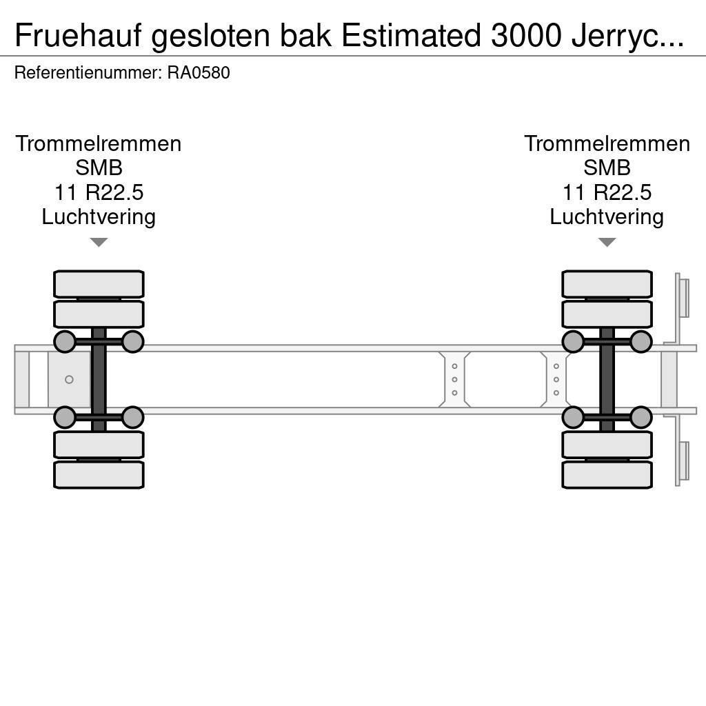 Fruehauf gesloten bak Estimated 3000 Jerrycans Skriňové návesy