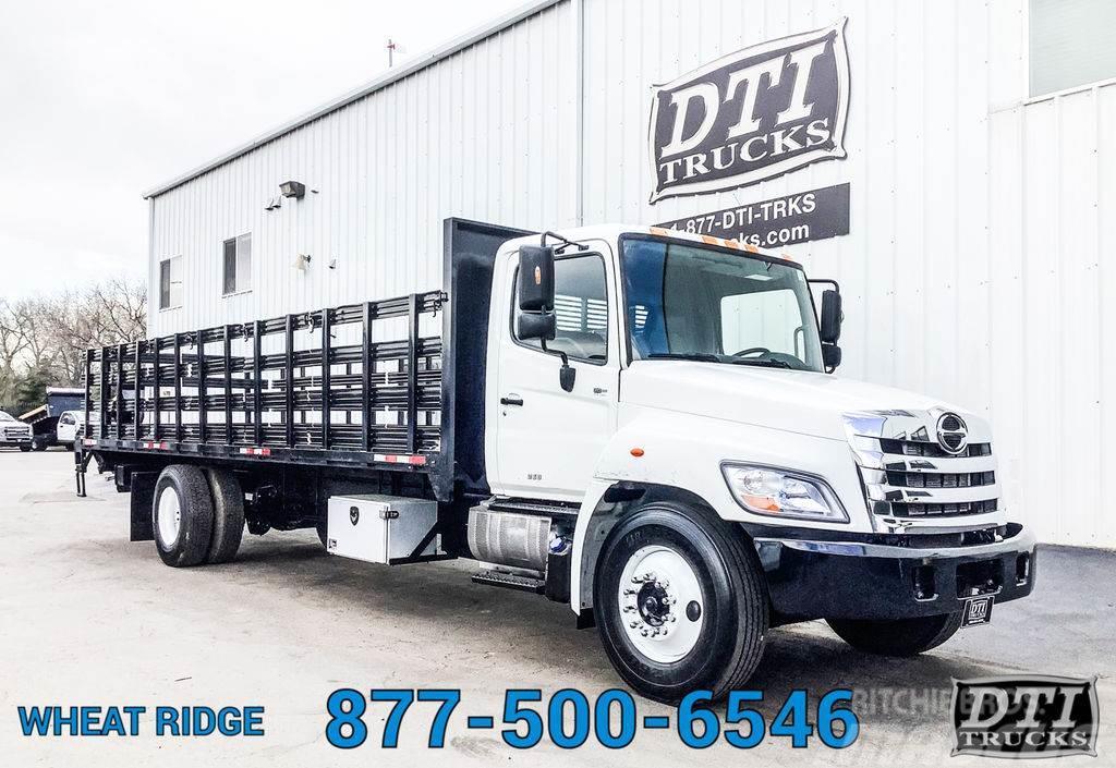 Hino 268 Flatbed Truck, Diesel, Auto, Liftgate Plošinové nákladné automobily/nákladné automobily so sklápacími bočnicami