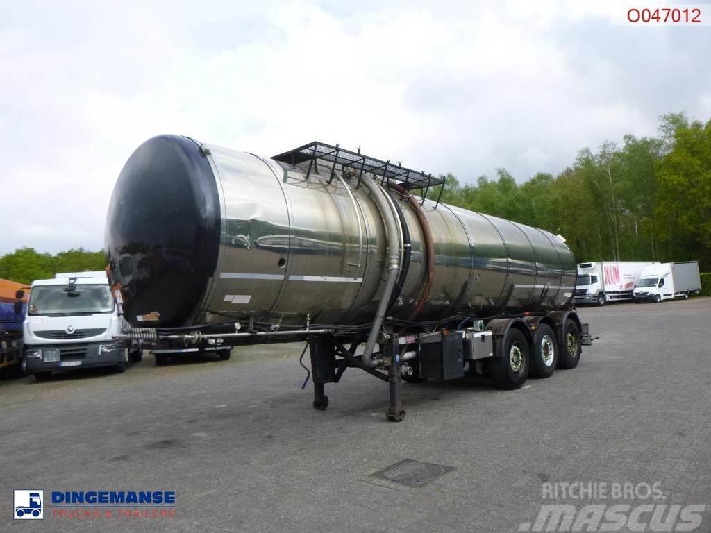 Metalovouga Bitumen tank inox 32 m3 / 1 comp + pump Cisternové návesy