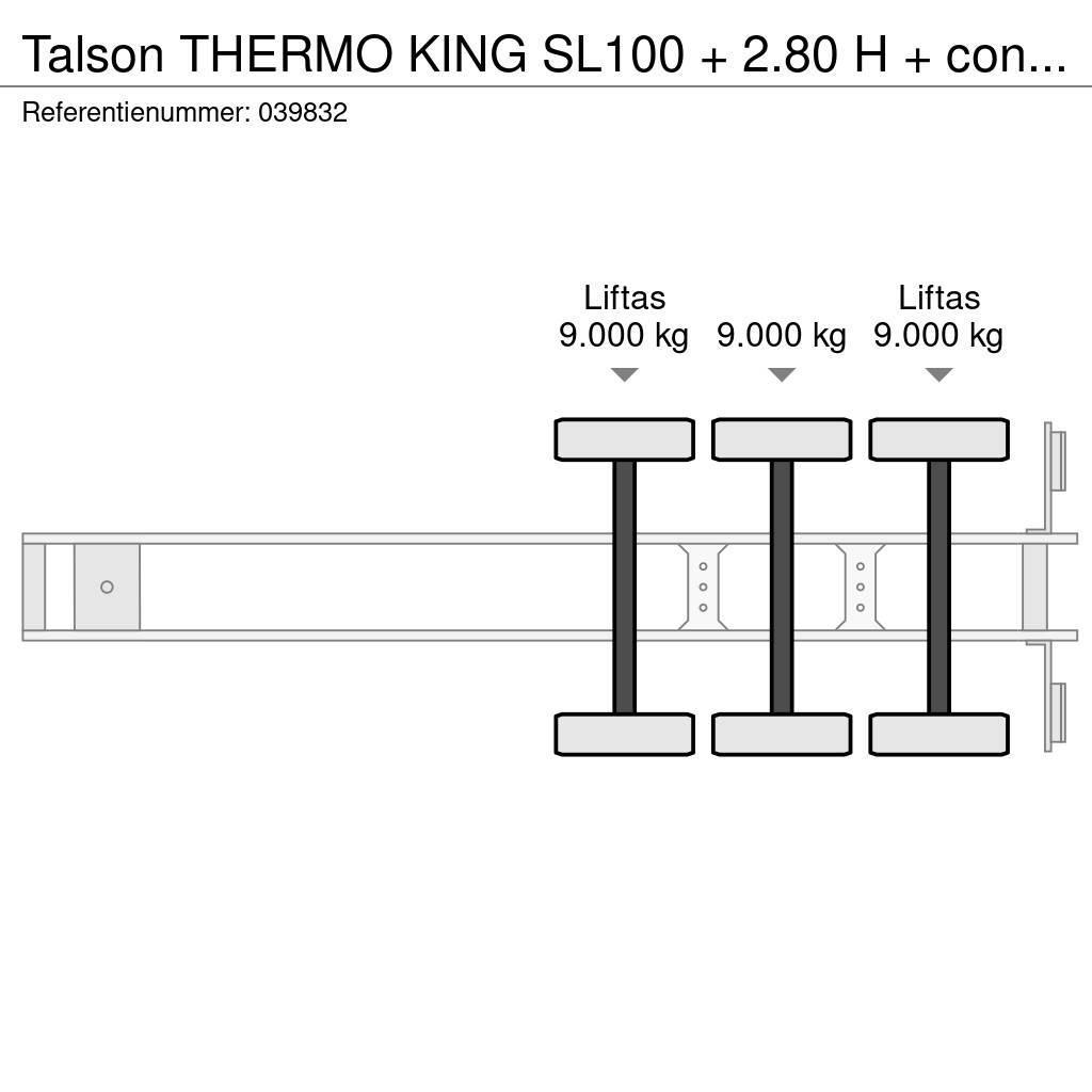 Talson THERMO KING SL100 + 2.80 H + confection + 3 axles Chladiarenské návesy