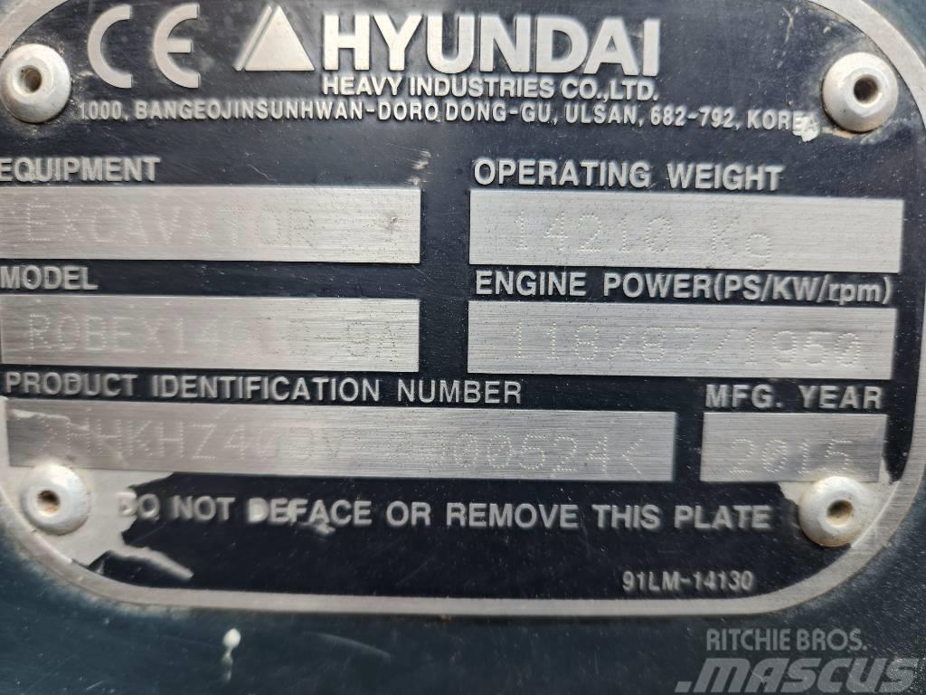 Hyundai 140LC-9A Pásové rýpadlá