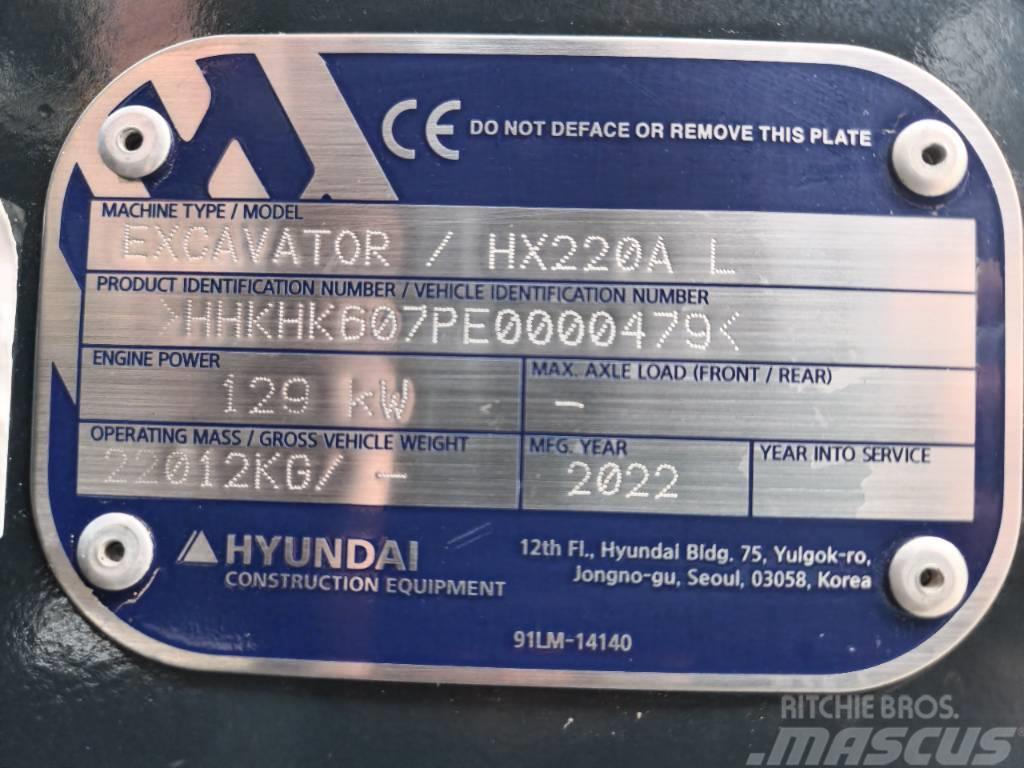 Hyundai HX 220AL Pásové rýpadlá