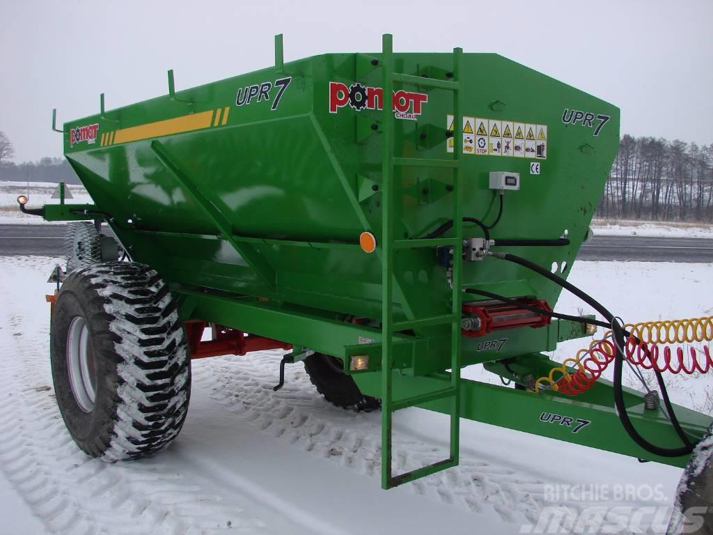 Pomot UPR 7 T fertilizer and lime spreader Rozmetadlá priemyselných hnojív