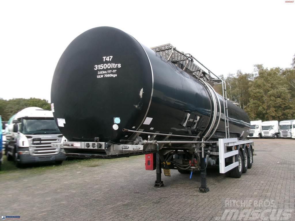 Crossland Bitumen tank inox 33 m3 / 1 comp + compressor + AD Cisternové návesy