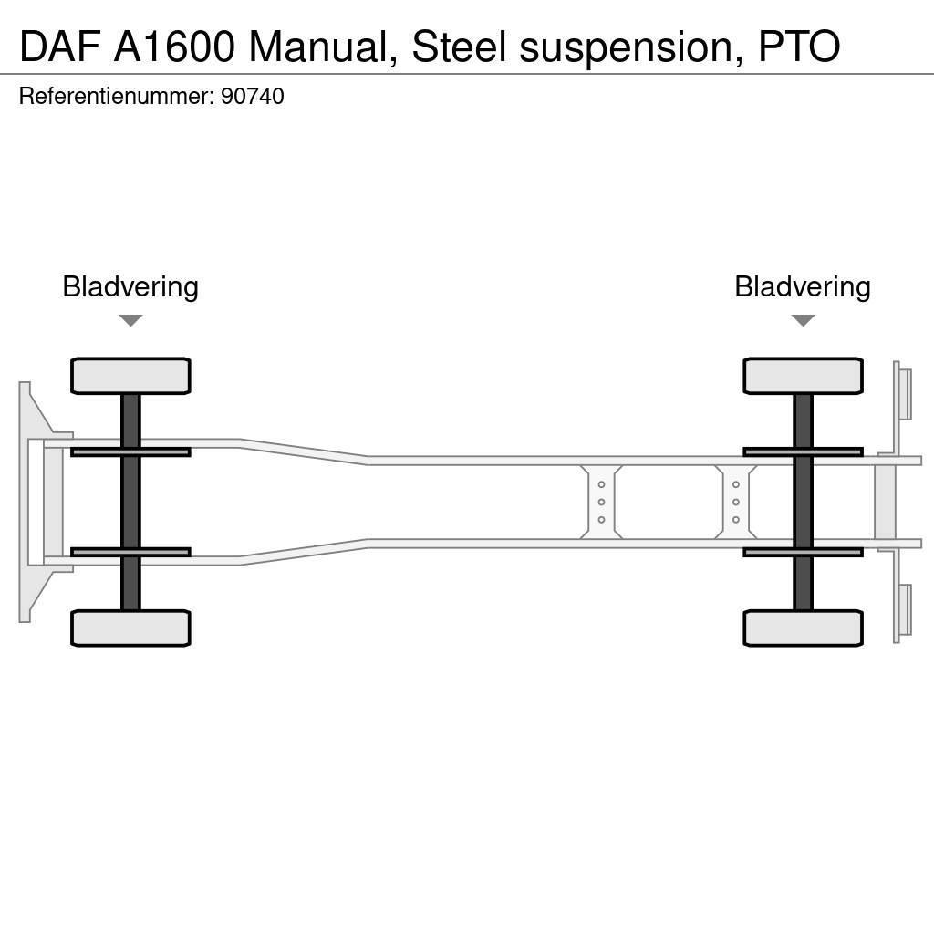 DAF A1600 Manual, Steel suspension, PTO Sklápače