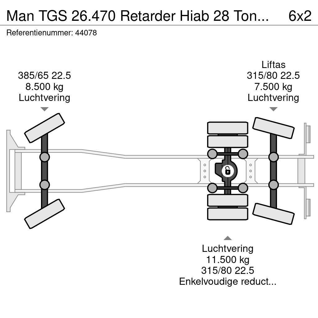 MAN TGS 26.470 Retarder Hiab 28 Tonmeter laadkraan NEW Univerzálne terénne žeriavy