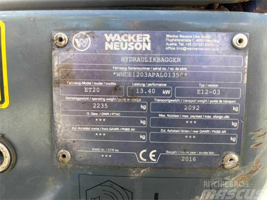 Wacker Neuson ET20 VDS Mini rýpadlá < 7t