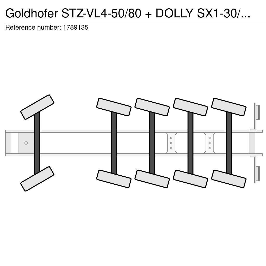 Goldhofer STZ-VL4-50/80 + DOLLY SX1-30/80 1+4 LOWLOADER/DIEP Podvalníkové návesy