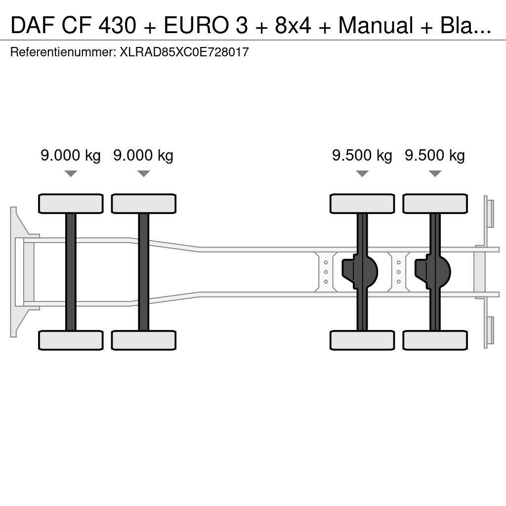 DAF CF 430 + EURO 3 + 8x4 + Manual + Blad Blad Nákladné vozidlá bez nadstavby