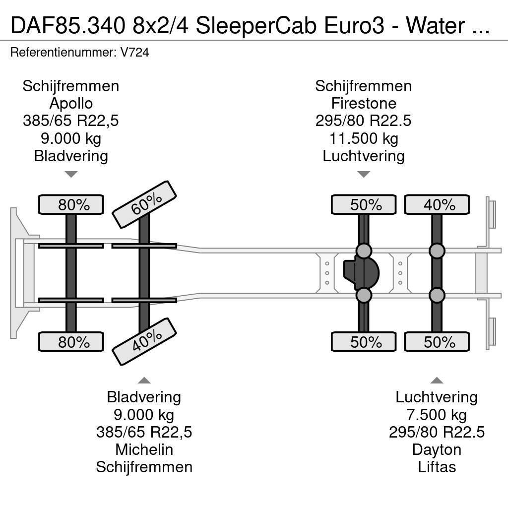 DAF 85.340 8x2/4 SleeperCab Euro3 - Water TankWagen 24 Cisternové nákladné vozidlá