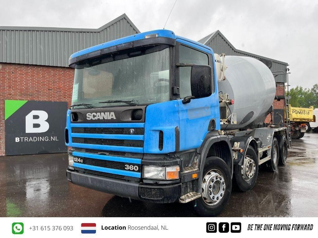 Scania P124-360 8x4 Concrete mixer 9m3 - Full steel - Big Domiešavače betónu