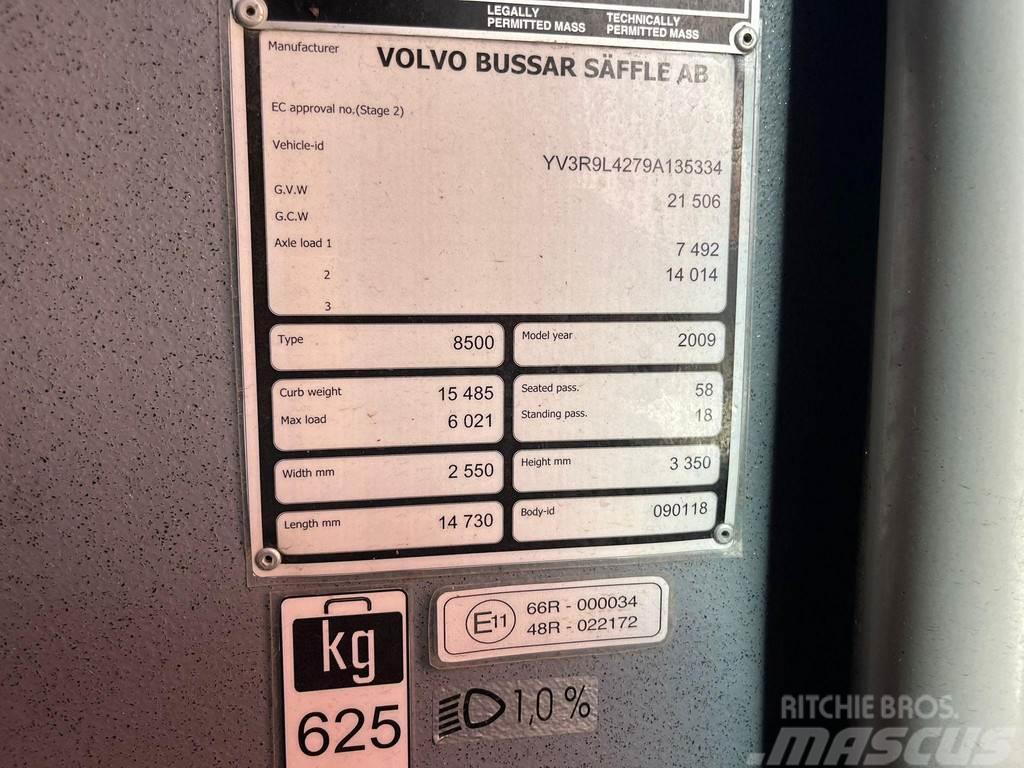 Volvo B12M 8500 6x2 58 SATS / 18 STANDING / EURO 5 Medzimestské autobusy