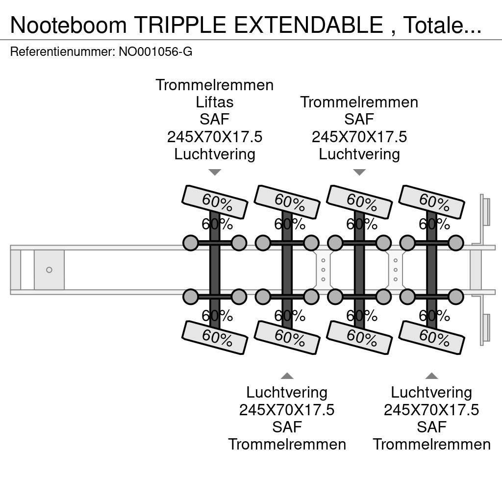 Nooteboom TRIPPLE EXTENDABLE , Totale 47,95 M 4 AXEL STEERIN Podvalníkové návesy
