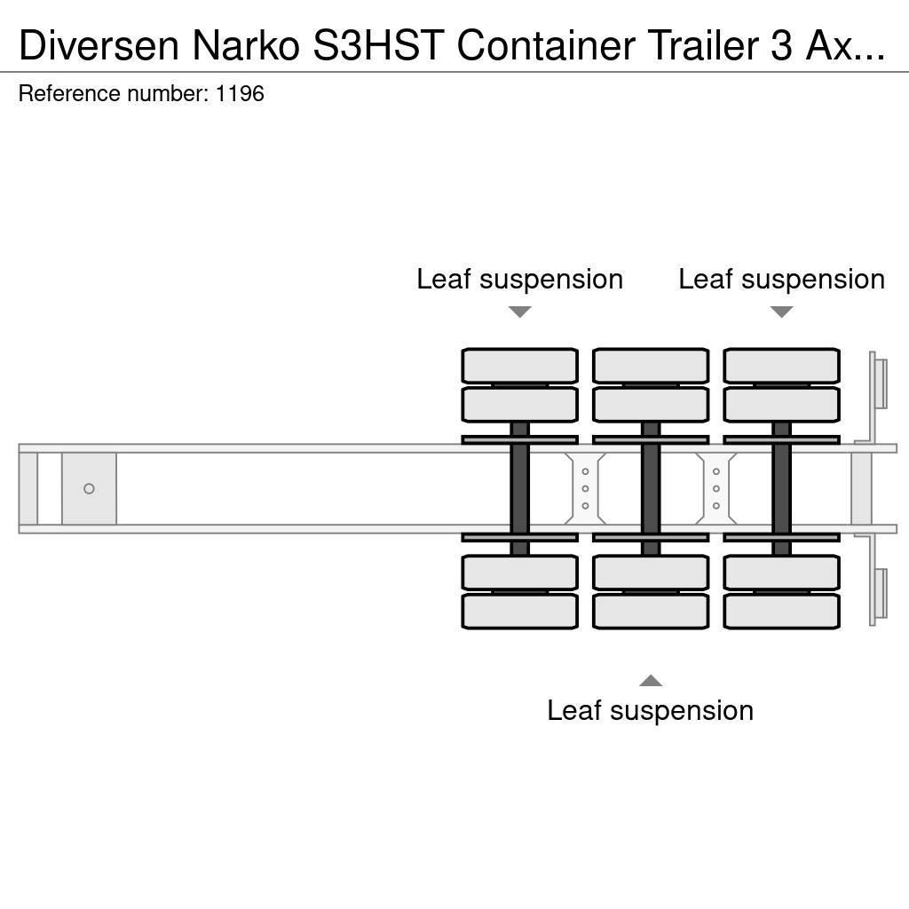 Närko S3HST Container Trailer 3 Axle BPW Kontajnerové návesy