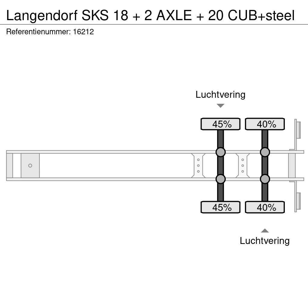 Langendorf SKS 18 + 2 AXLE + 20 CUB+steel Sklápacie návesy