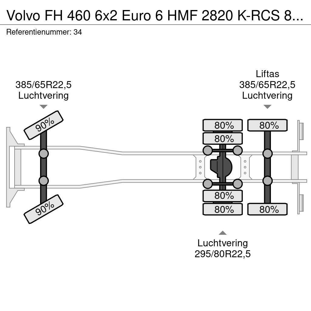 Volvo FH 460 6x2 Euro 6 HMF 2820 K-RCS 8 x Hydr Crane Ye Univerzálne terénne žeriavy